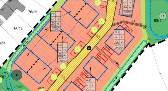 Vorschlag: Rückhaltebecken ausreichend?
Wohnbebauung südlich der Bischof-Haneberg-Straße